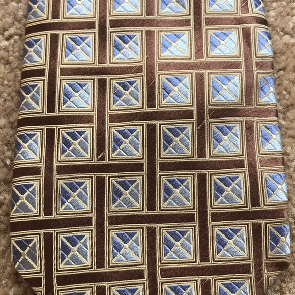 Roberto Villini Couture Windowpane SILK TIE - Picture 12 of 12